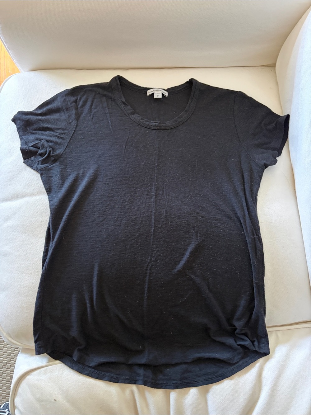 James Perse Black Short Sleeve Crew Tee